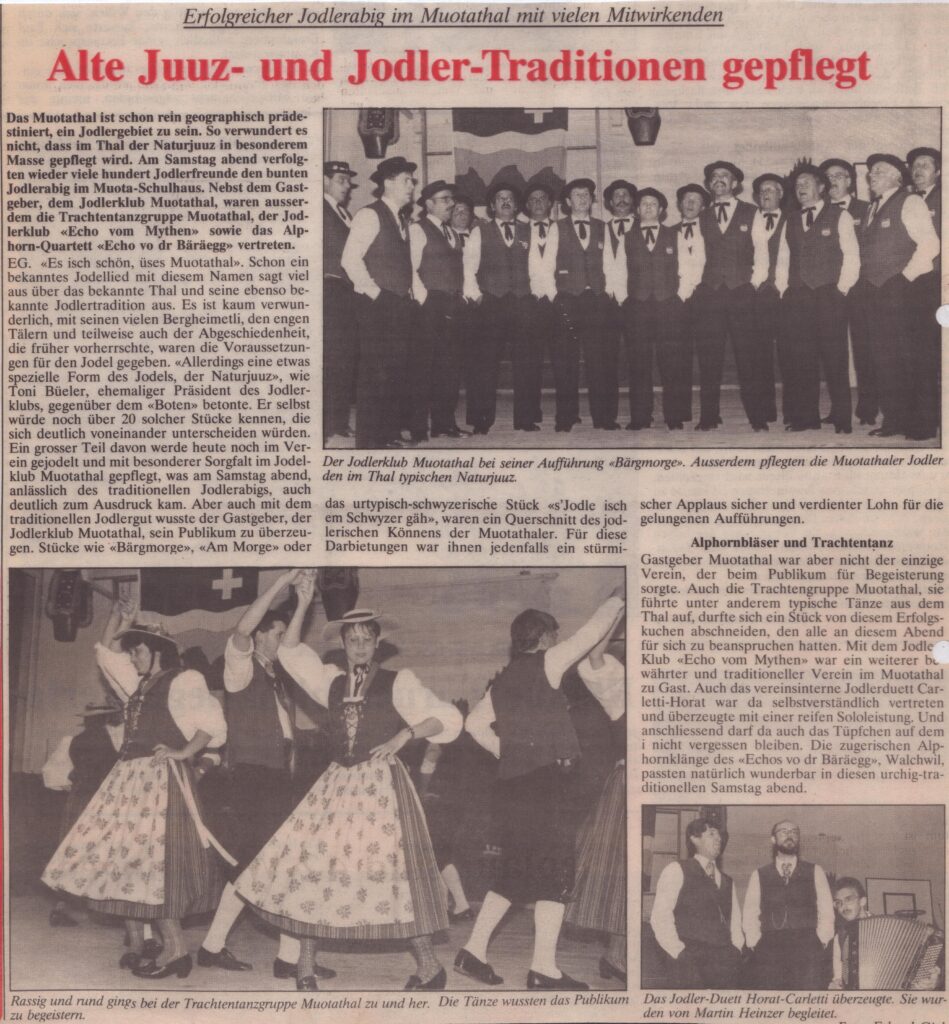 Jodlerabig Muotathal
Erhard Gick, Bote der Urschweiz, Ze17