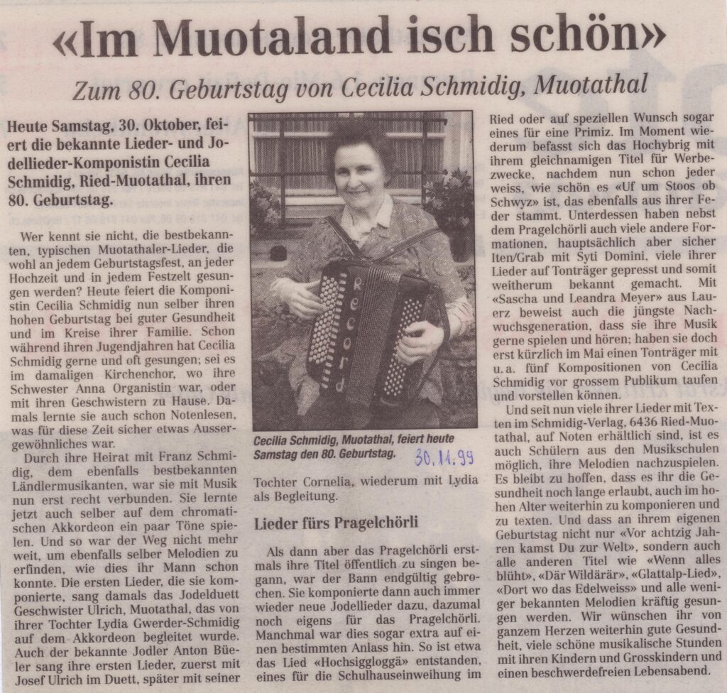 Cäcilia Schmidig
1999, Ze37