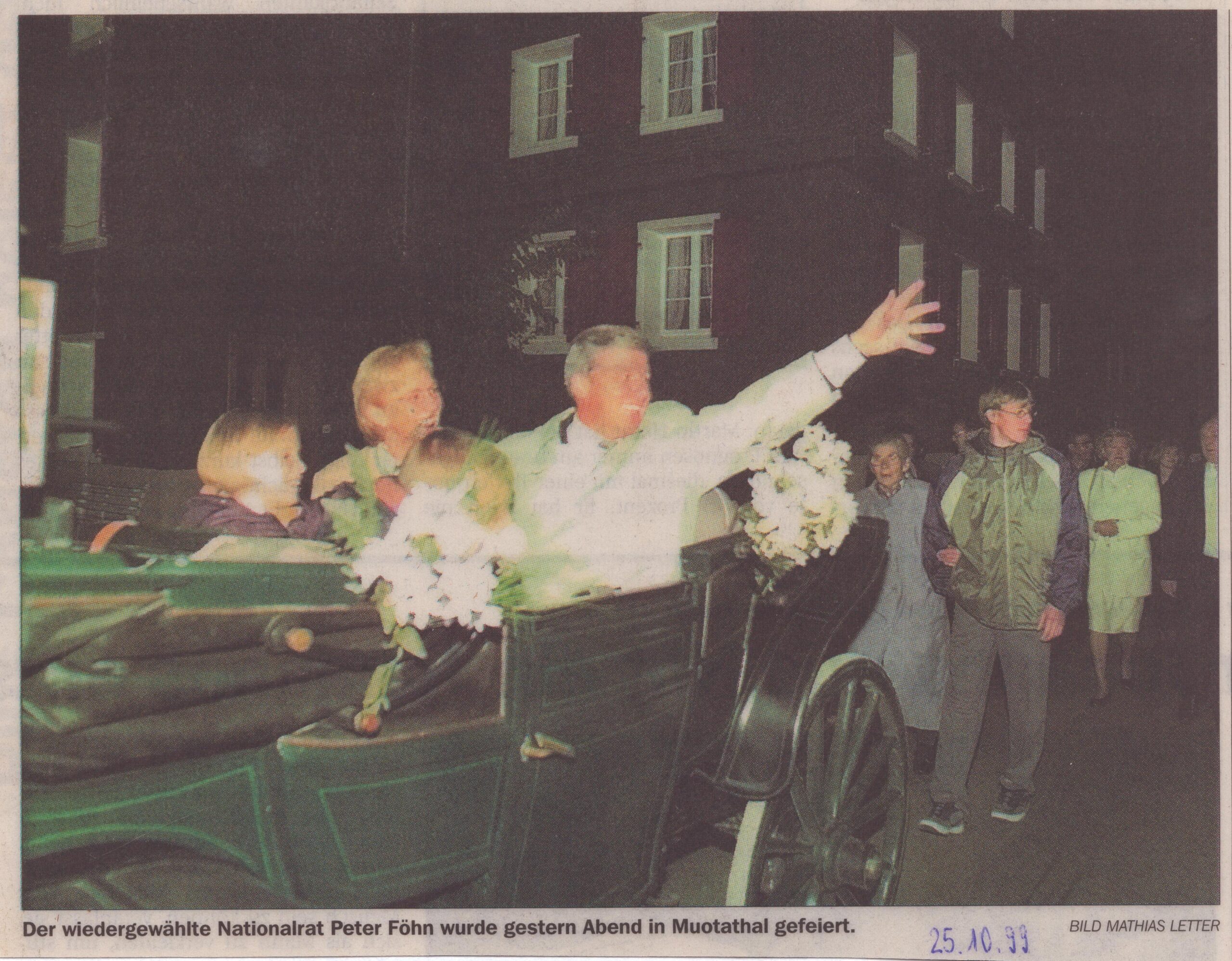 Wiederwahl
Mathias Letter, Schwyzer Zeitung, 1999, Ze45