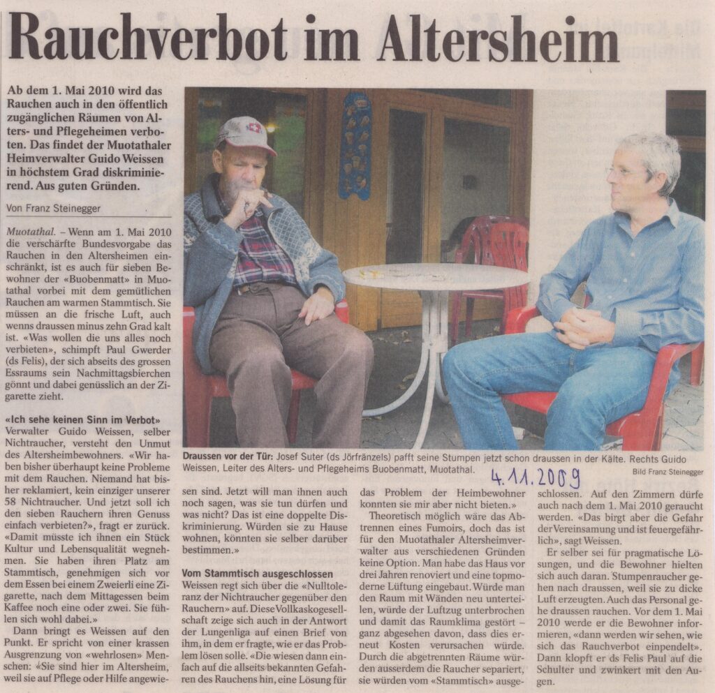 das waren noch Zeiten
Franz Steinegger, Bote der Urschweiz, 2009, Ze5