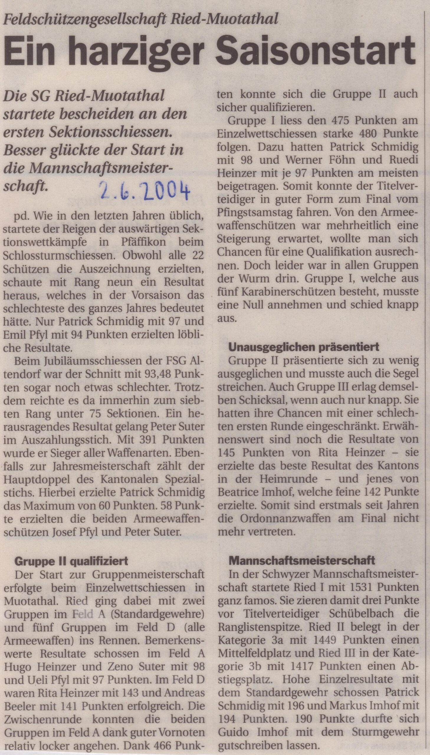 Riedter Schützen
pd, 2004, Ze50