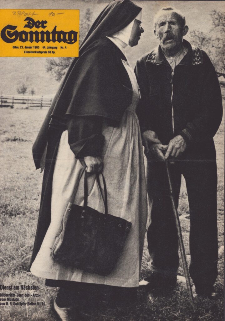 d Chrankäschwöschter vo früener
H.R. Schläpfer, Der Sonntag, 1963, Ze7