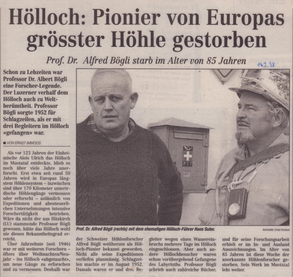 Ernst Immoos, Bote der Urschweiz, 1998, Ze100