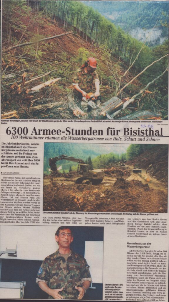 Wasserbergstrasse
Ernst Immoos, Bote der Urschweiz, 1999, Ze106