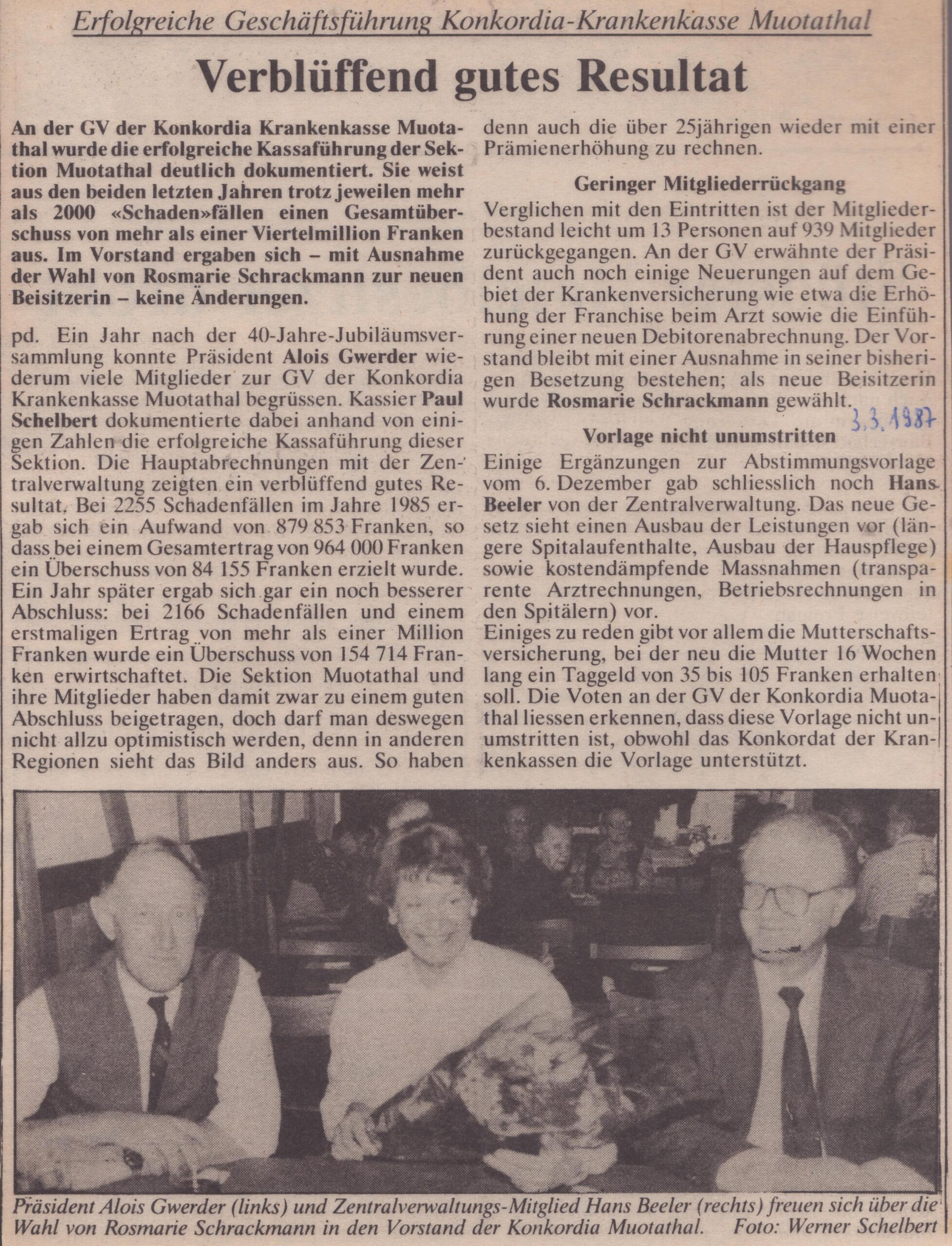 Konkordia Krankenkasse
Werner Schelbert, Schwyzer Zeitung, 1987, Ze113