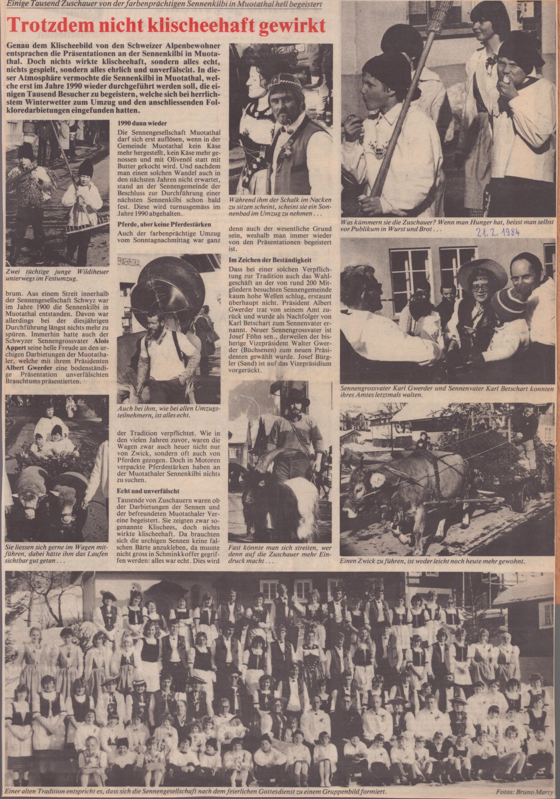 Sennenchilbi Muotathal
Bruno Marty, Bote der Urschweiz, 1984, Ze116