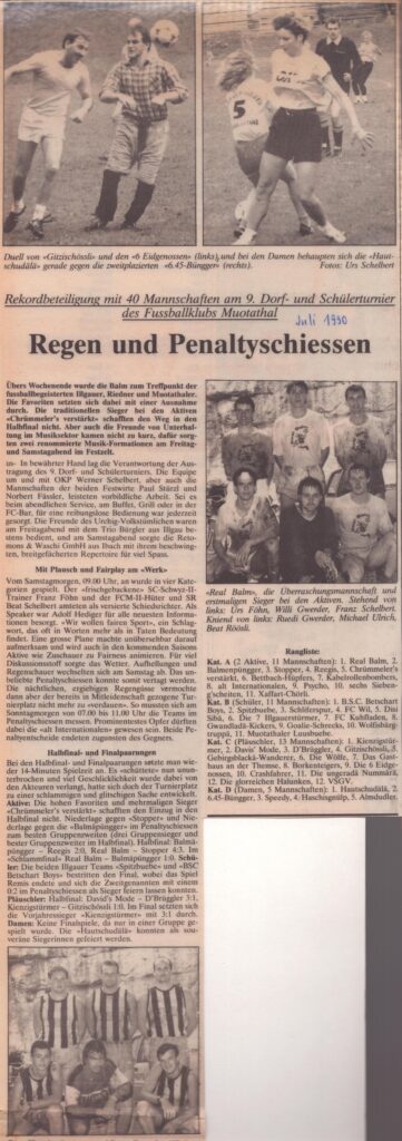 Grümpelturnier 1990
Urs Schelbert, Bote der Urschweiz, 1990, Ze119