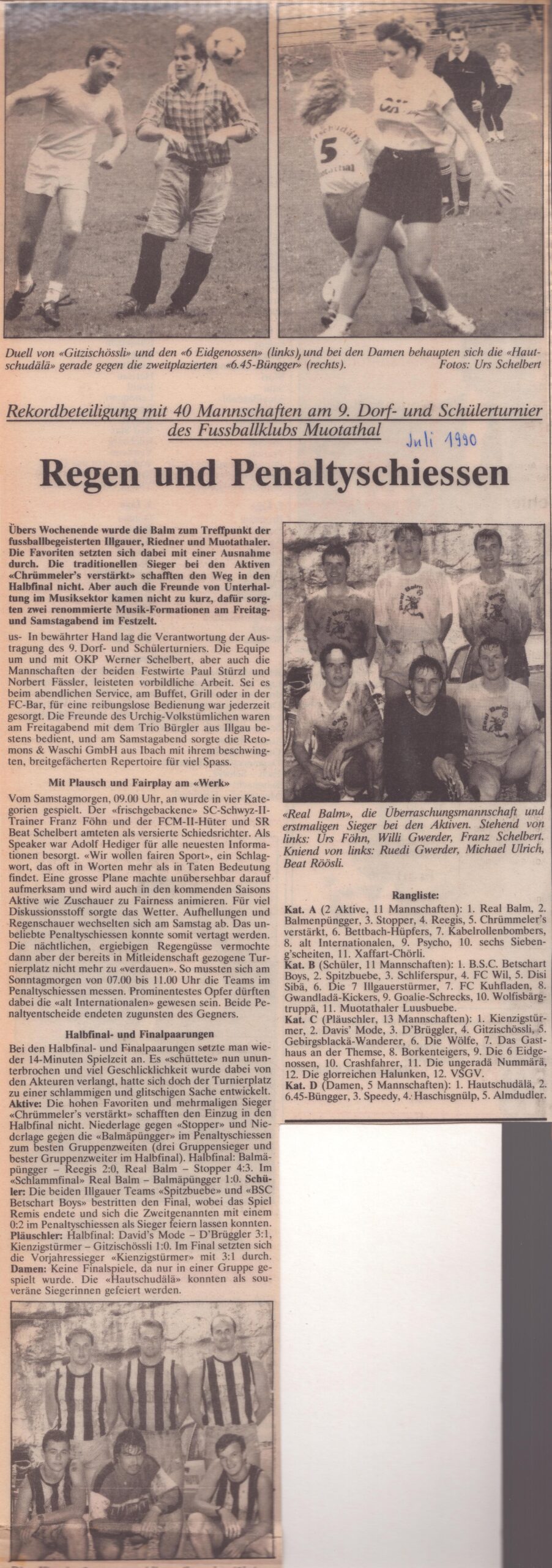 Grümpelturnier 1990
Urs Schelbert, Bote der Urschweiz, 1990, Ze119