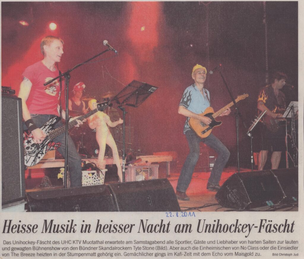 Skandalrocker Tyte Stones
Christoph Jud, Bote der Urschweiz, 2011, Ze120