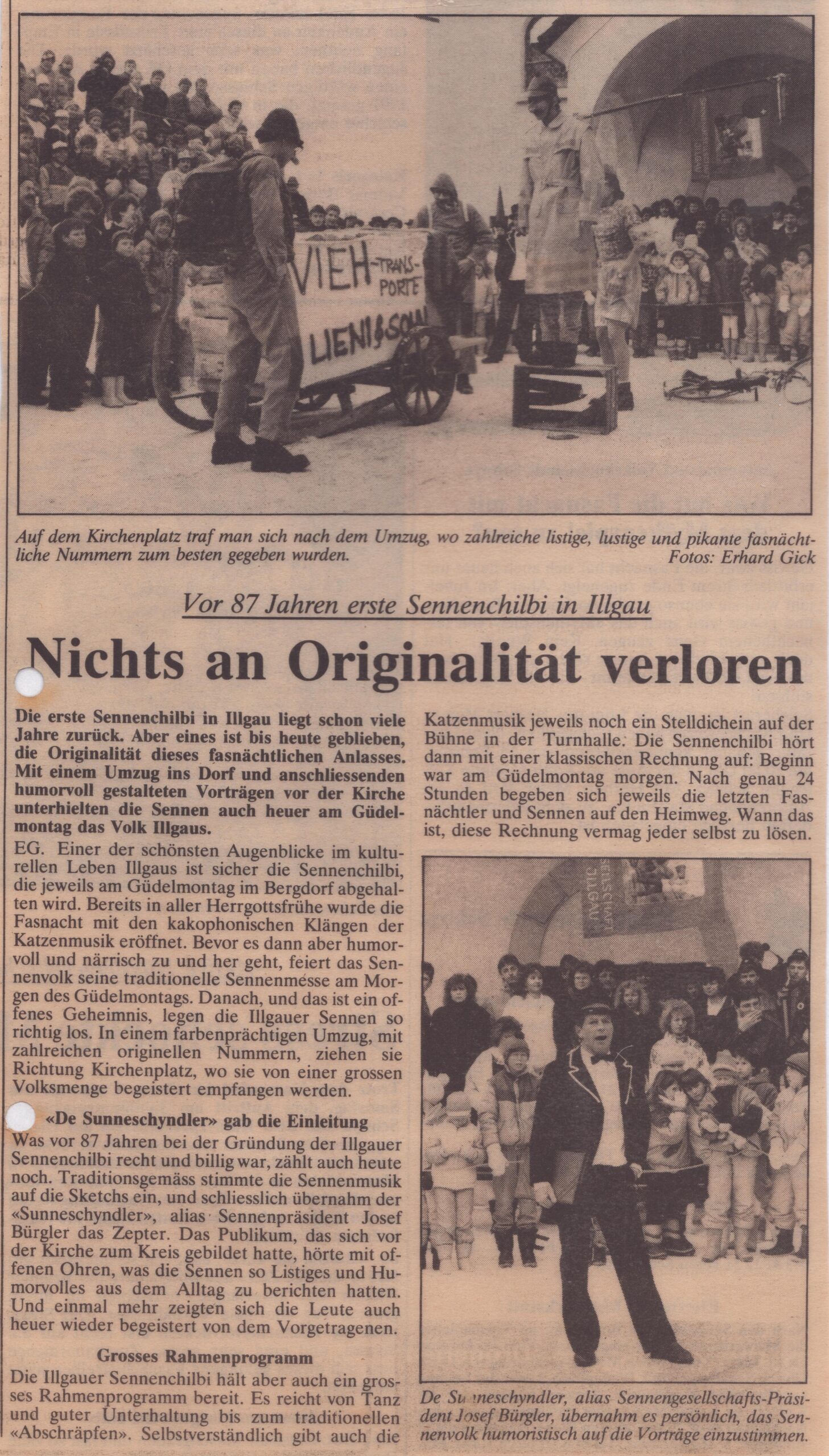 Sennenchilbi Illgau
EG Erhard Gick, Bote der Urschweiz, Ze52