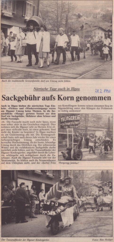 Sennenchilbi Illgau
rh Rita Hediger, Bote der Urschweiz, 1990
, Ze53