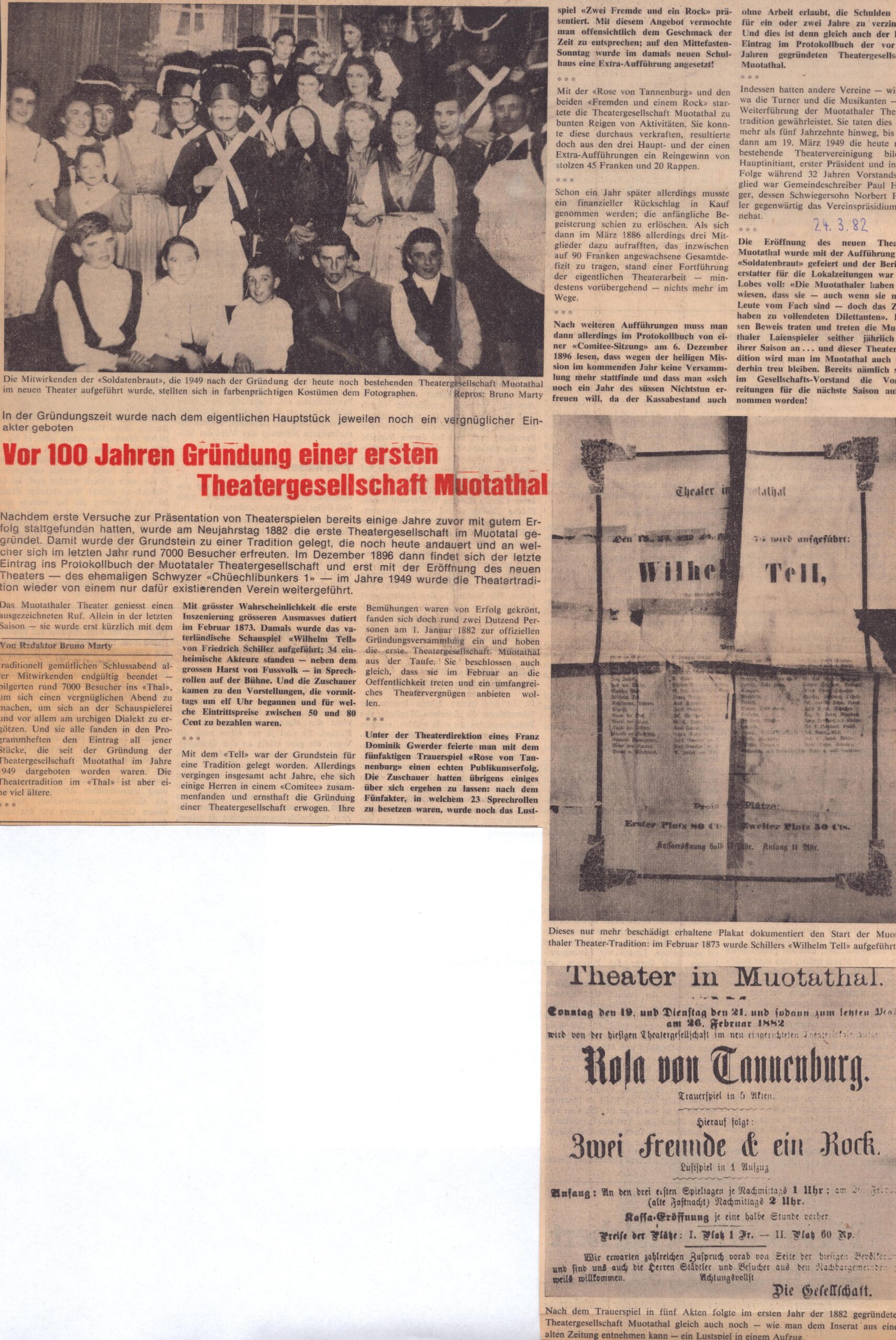 Theater Muotathal
Bruno Marty, Bote der Urschweiz	1982, Ze60