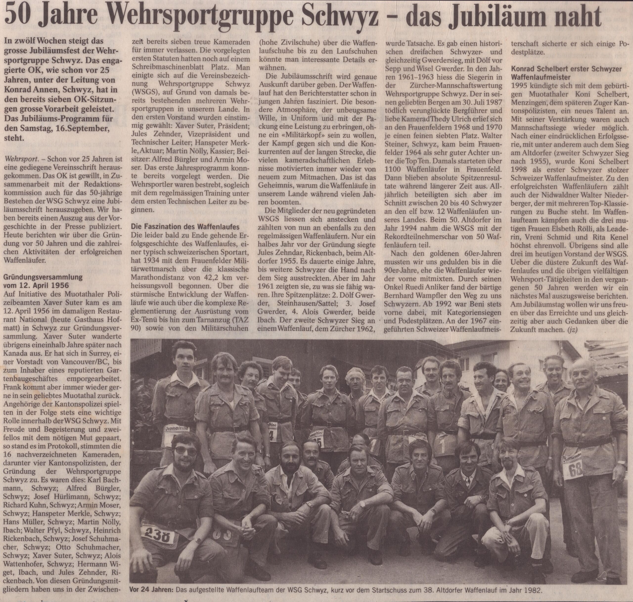 Jubiläum
Jules Zehnder, Bote der Urschweiz, 2006, Ze62