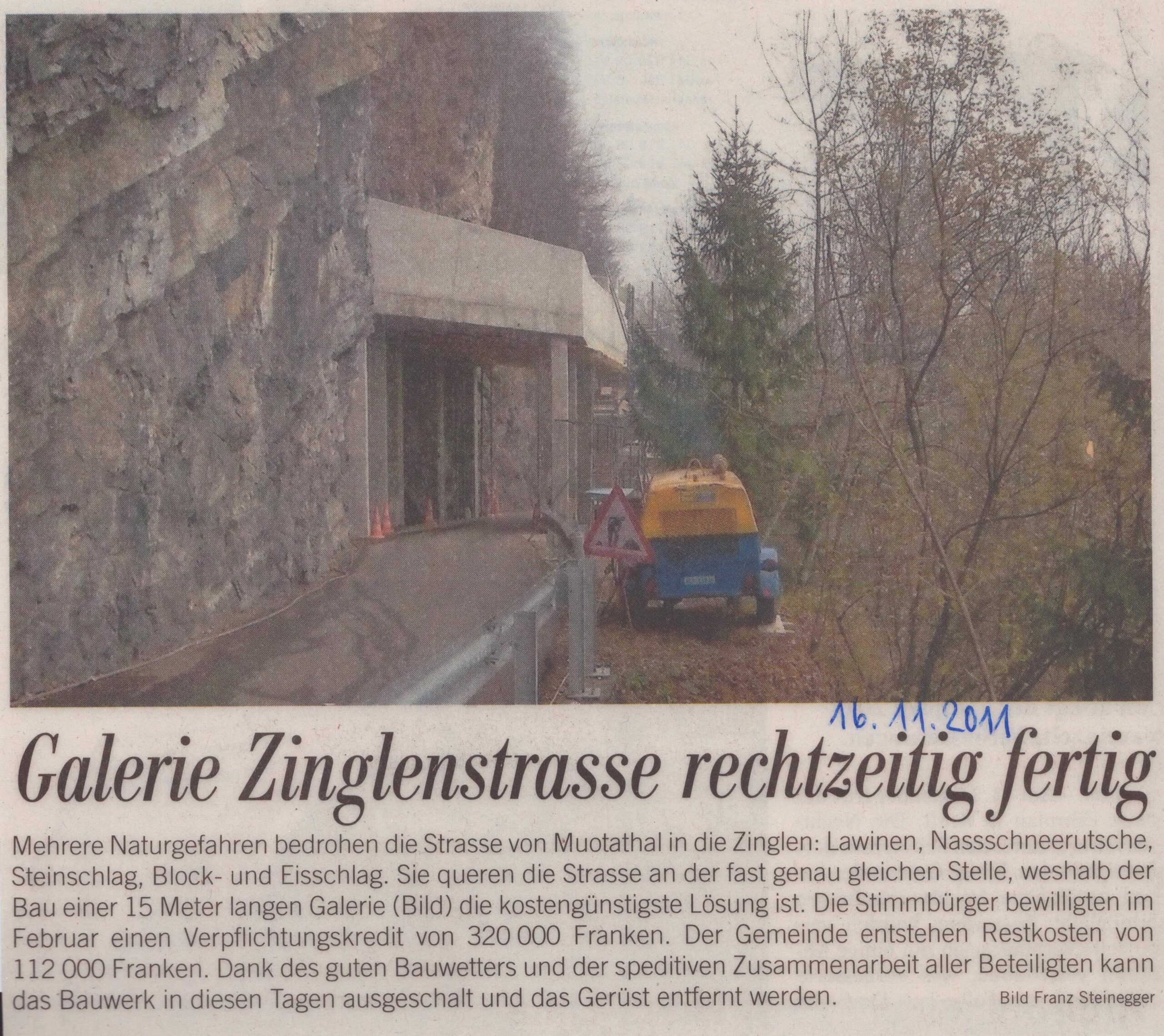 Franz Steinegger, Bote der Urschweiz, 2011, Ze69