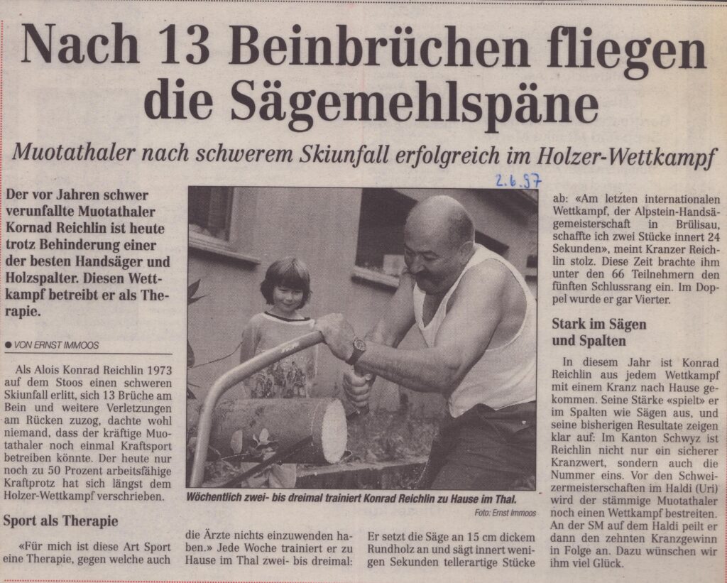 Konrad Reichlin
Ernst Immoos, Bote der Urschweiz,, 1997, Ze85