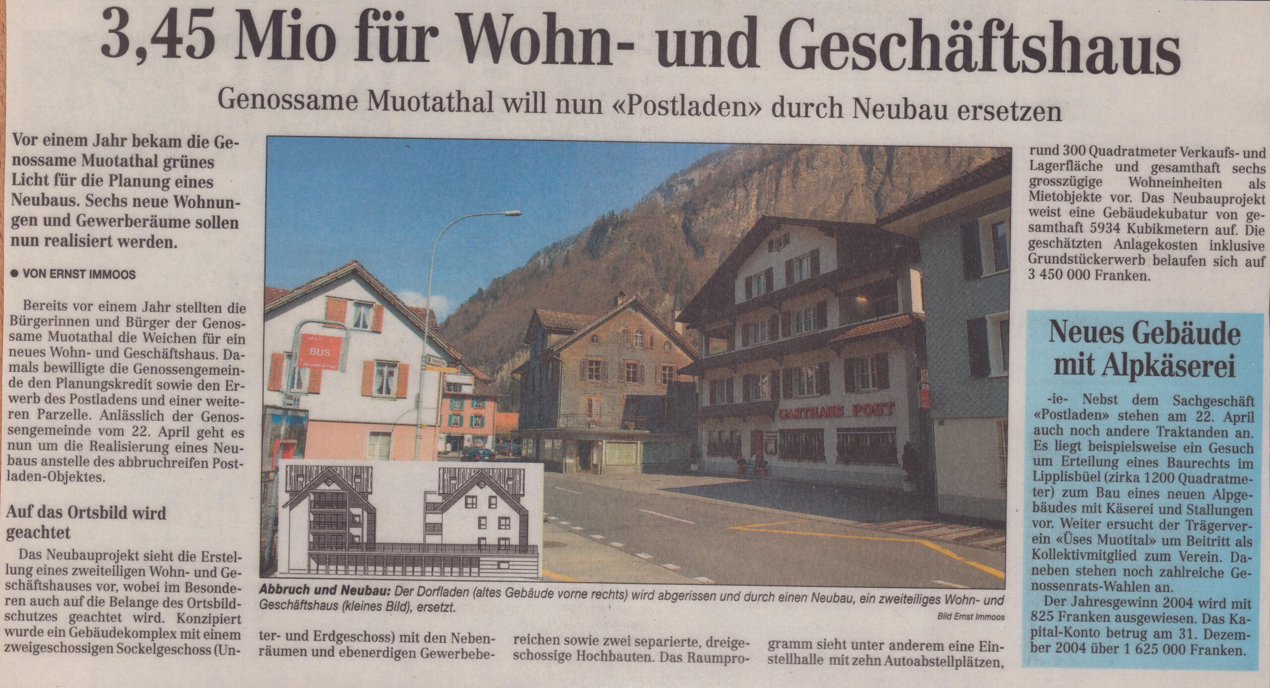 Postladen
Ernst Immoos, Bote der Urschweiz, Ze86