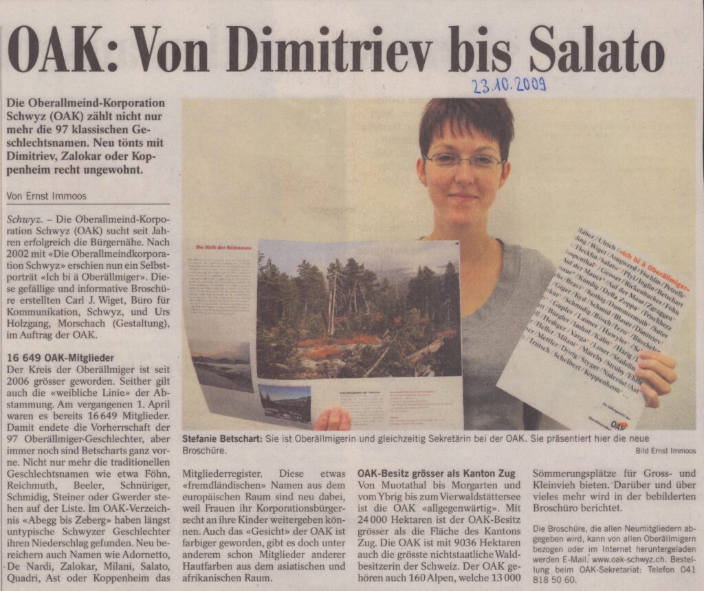 Selbstportrait
Ernst Immoos, Bote der Urschweiz, 2009, Ze89