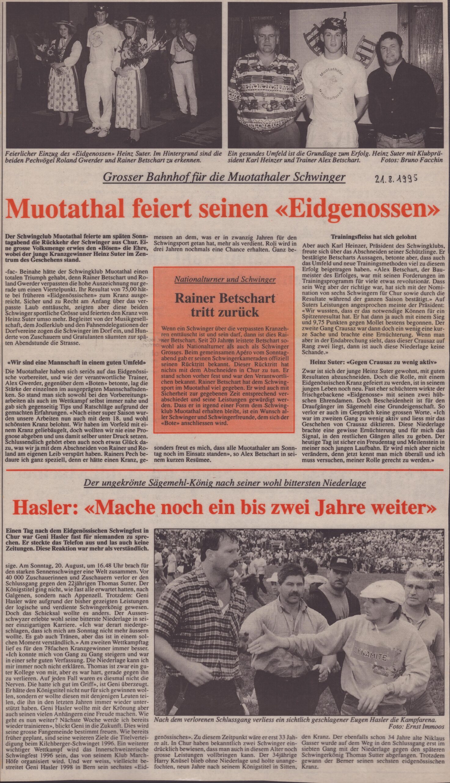 Heinz Suter
Bruno Facchin, Bote der Urschweiz, 1995, Ze91