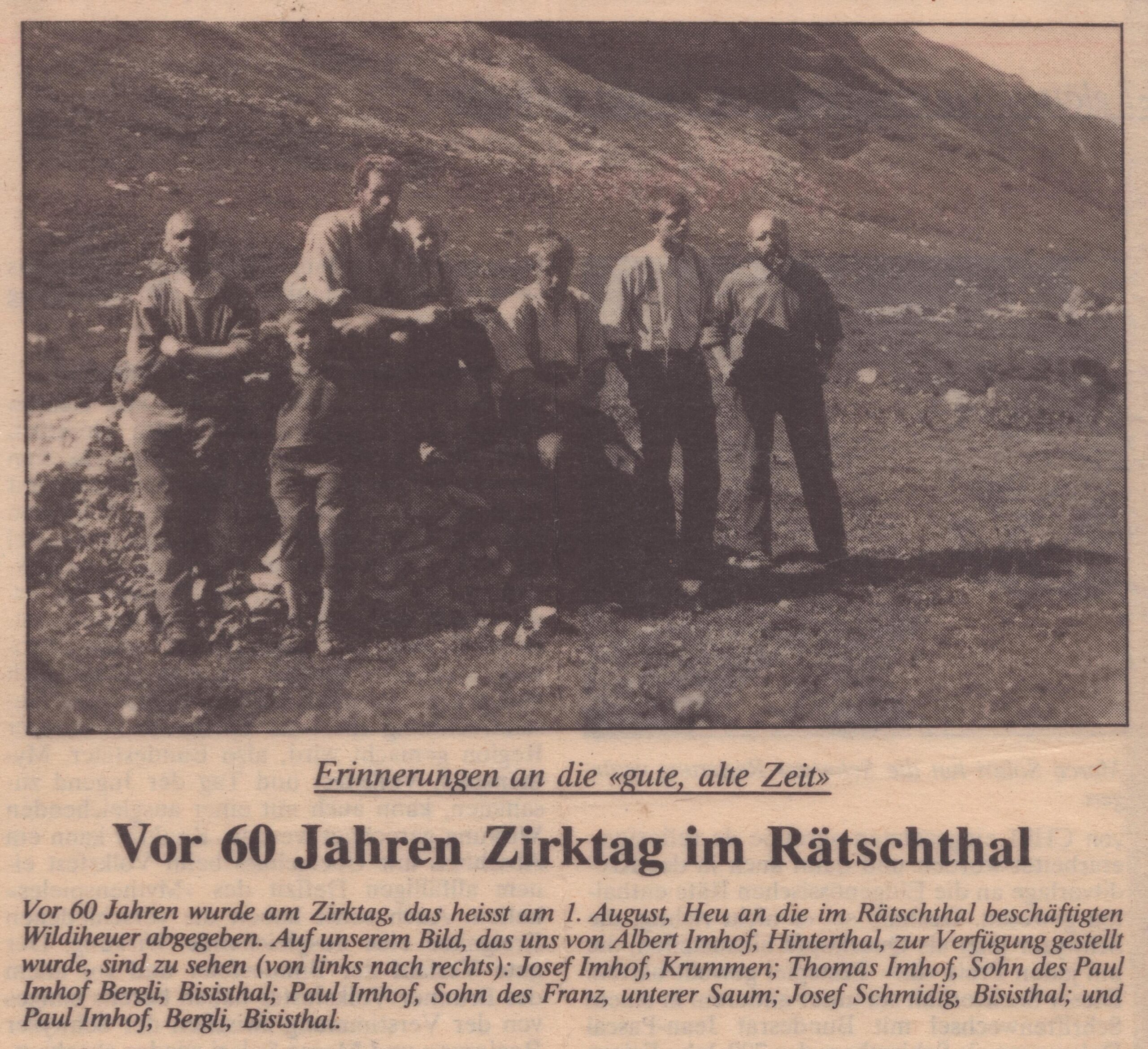 Älpler vom Rätschtal
Albert Imhof, Ze93