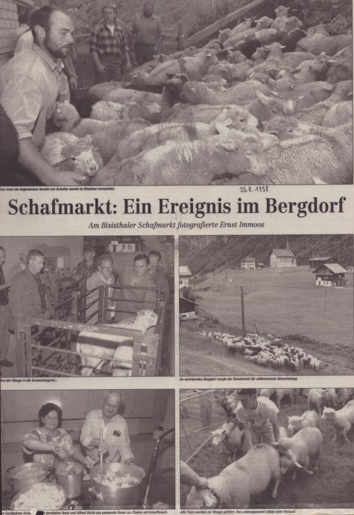 Bisistaler Schafmarkt
Ernst Immoos, Bote der Urschweiz, 1998, Ze94