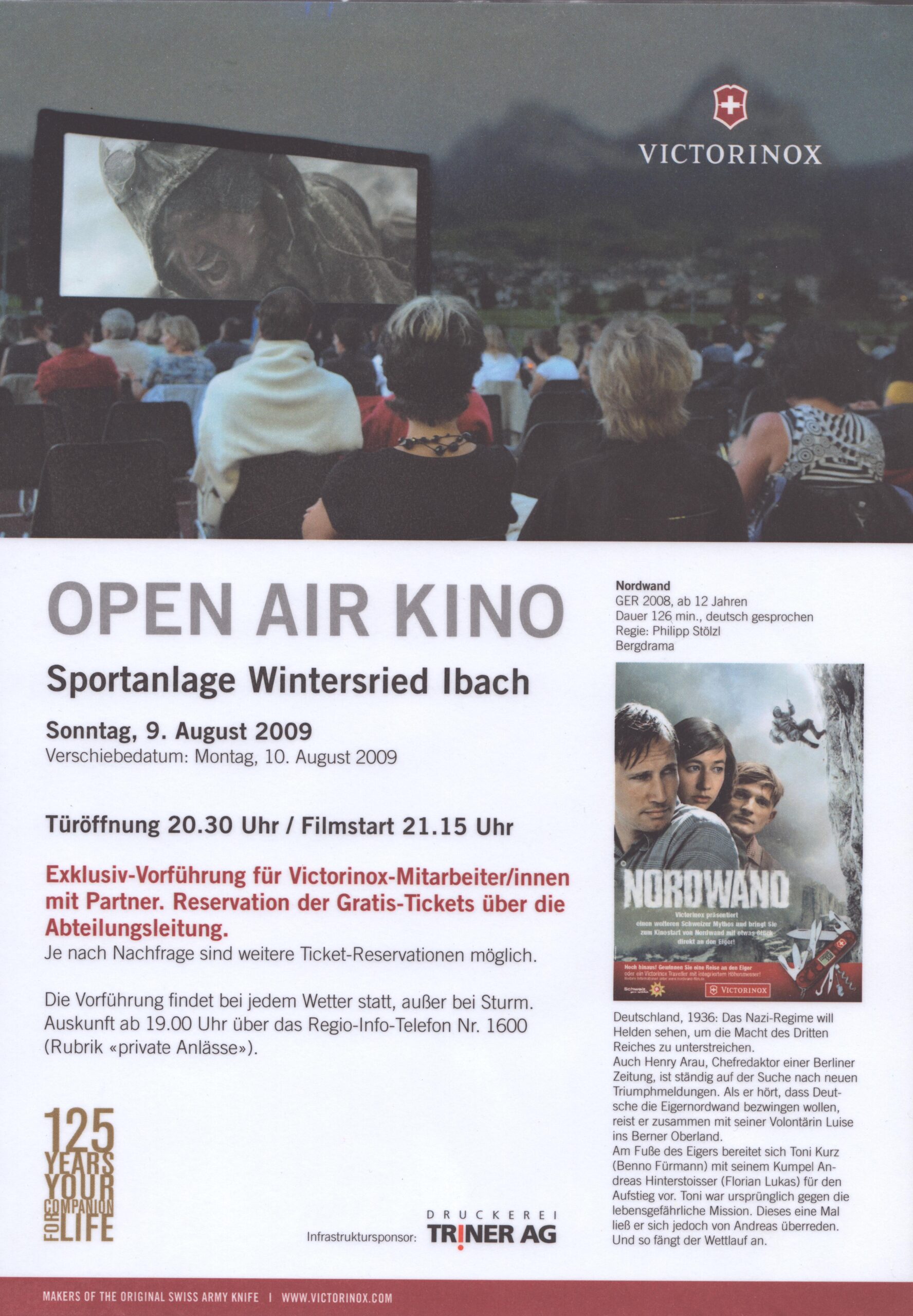 Open Air Kino
Triner Victorinox, Bote der Urschweiz, 2009, ZeVic10