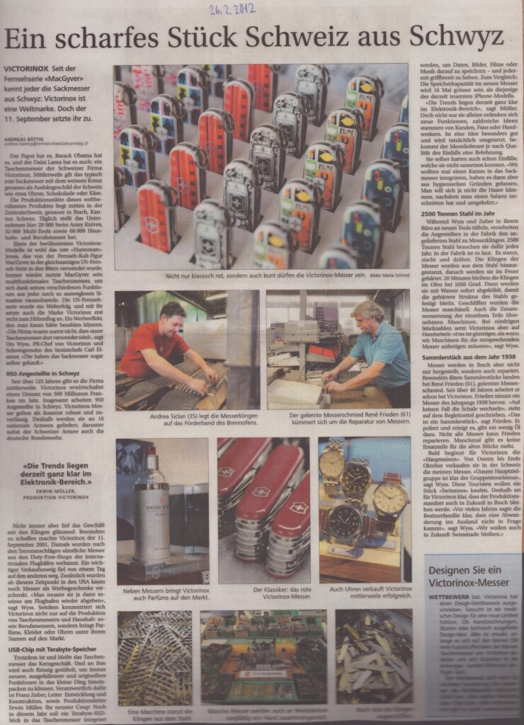 Bericht aus Ibach, Andreas Bättig Schwyzer Zeitung, 2012, ZeVic11