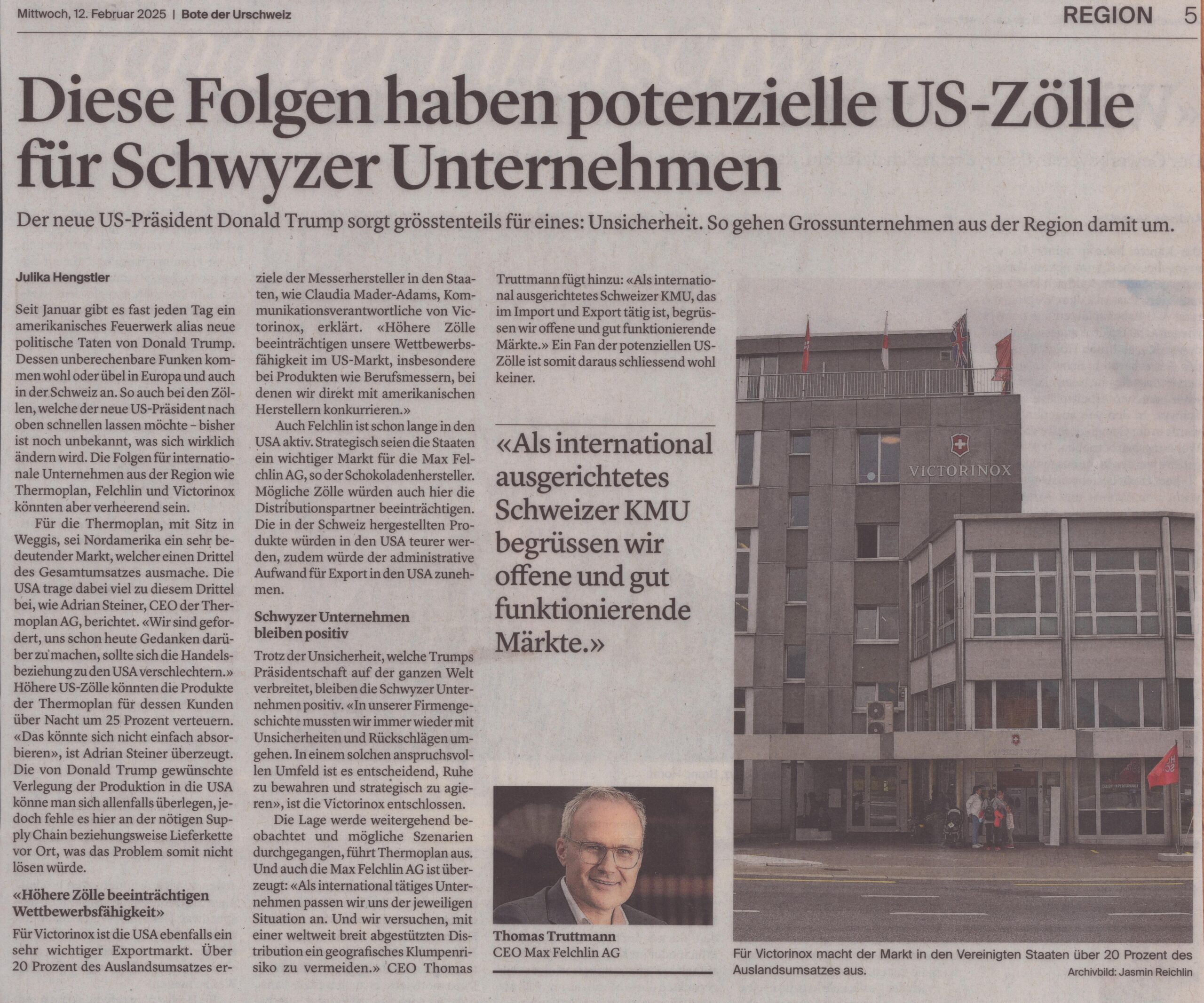 für Victorinox
Julika Hengstler, Bote der Urschweiz, 2025, ZeVic15