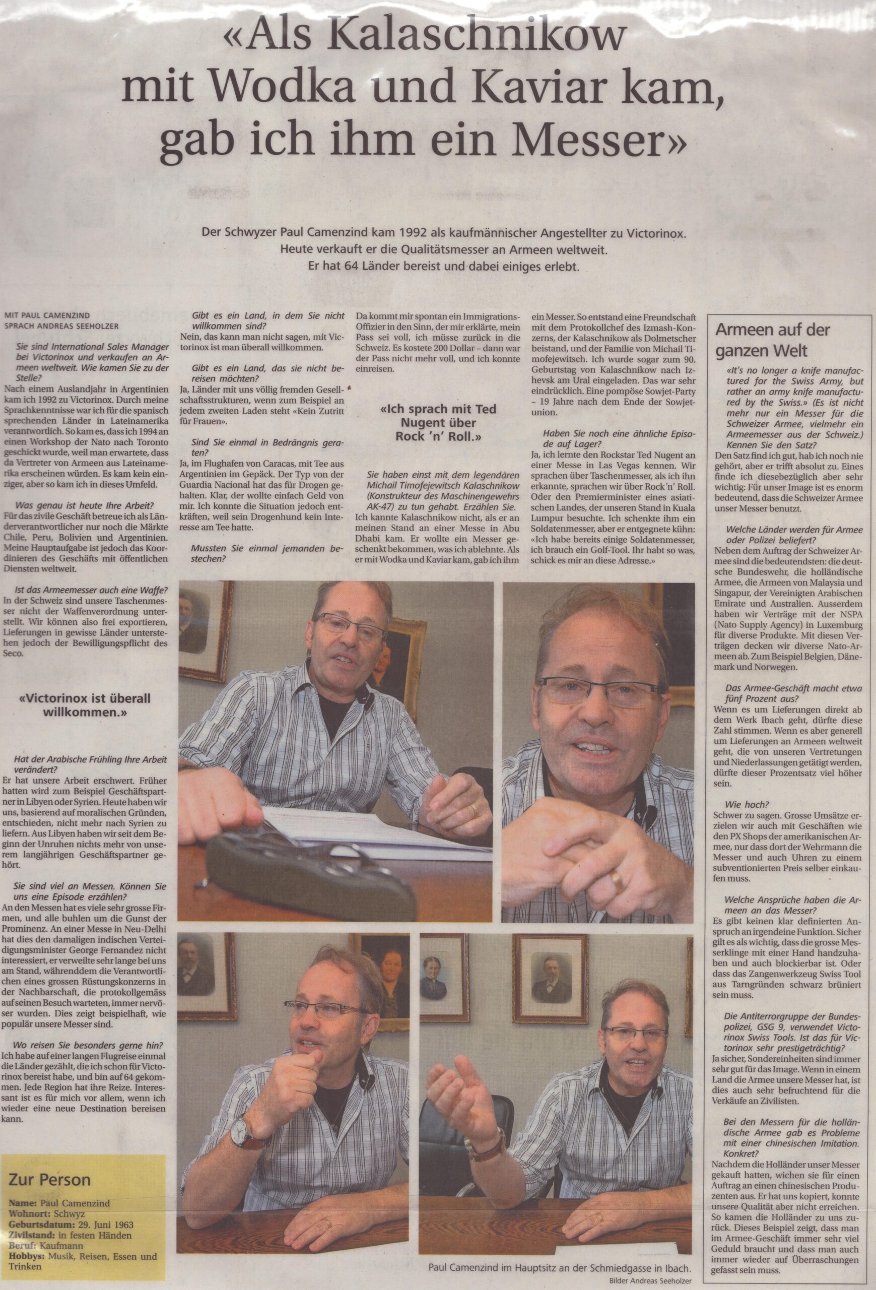 Paul Camenzind
Andreas Seeholzer, Bote der Urschweiz, 2015, ZeVic17