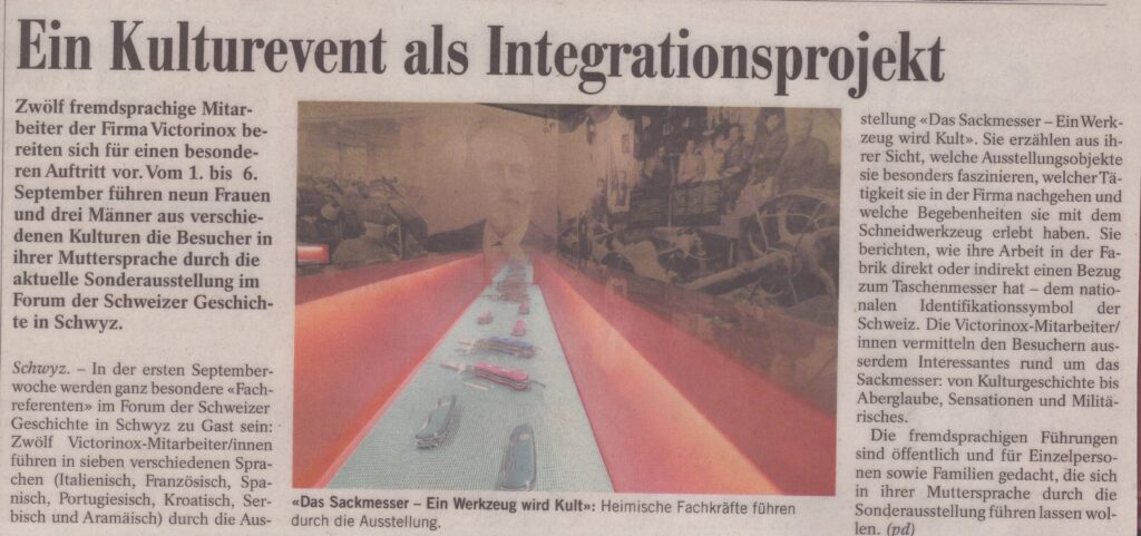 Sonderausstellung im Forum der Schweizer Geschichte
pd, Verlag unbekannt, Jahr unbekannt, ZeVic39