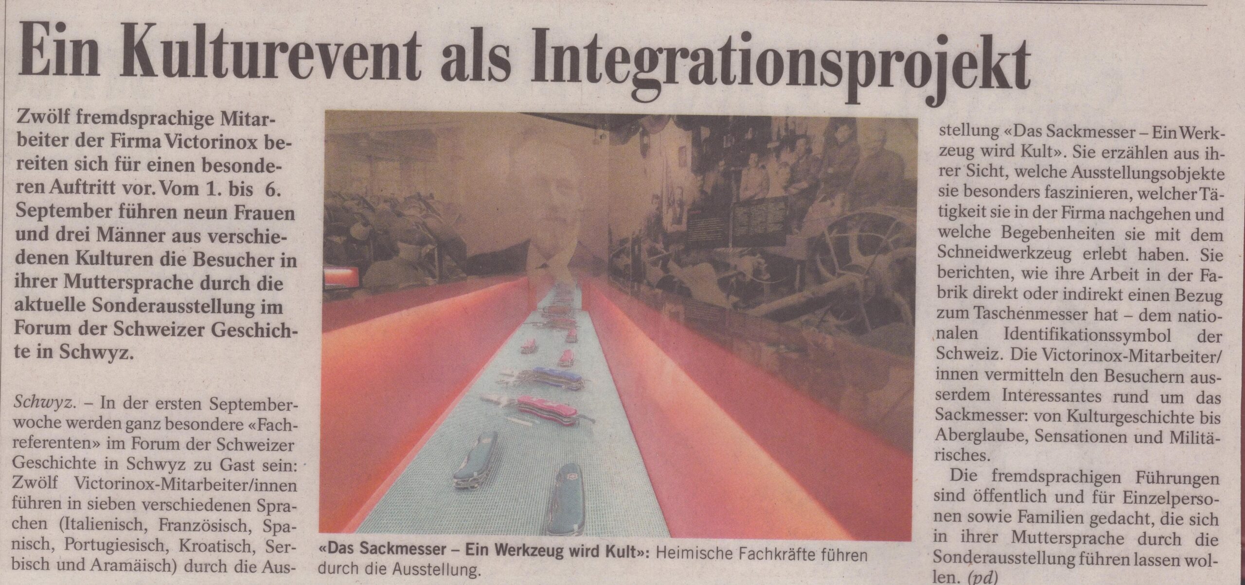 Sonderausstellung im Forum der Schweizer Geschichte
pd, Verlag unbekannt, Jahr unbekannt, ZeVic39