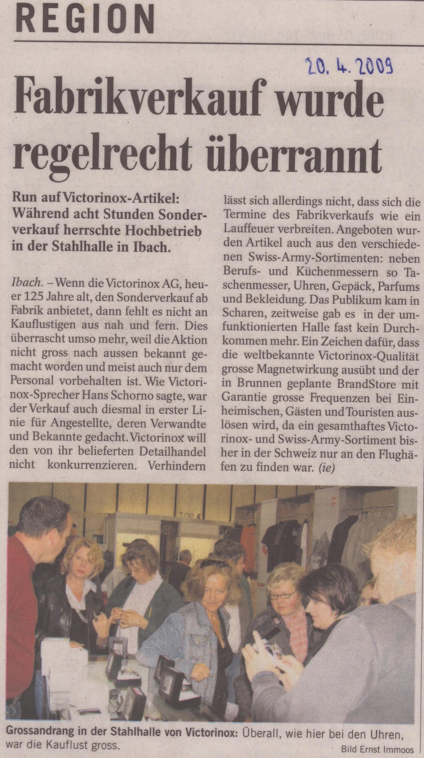 Sonderverkauf
Ernst Immoos, Bote der Urschweiz, 2009, ZeVic48