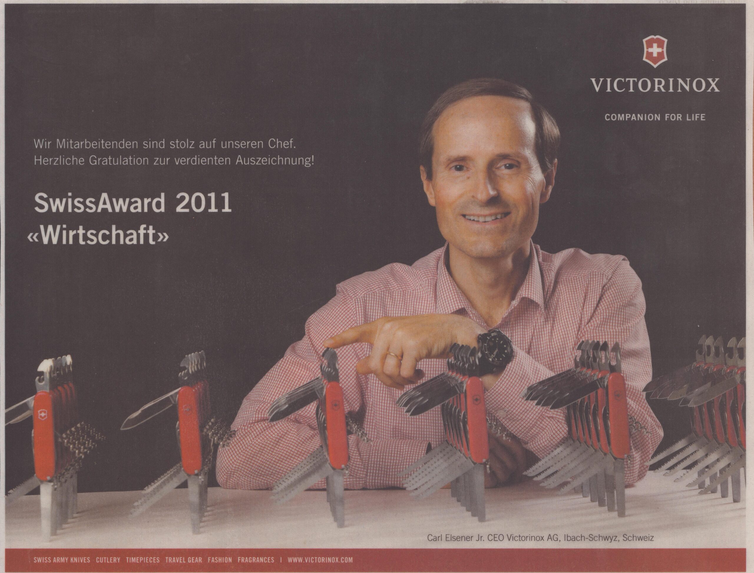 Auszeichnung Carl Elsener
Autor nicht bekannt, Bote der Urschweiz, 2011, ZeVic5