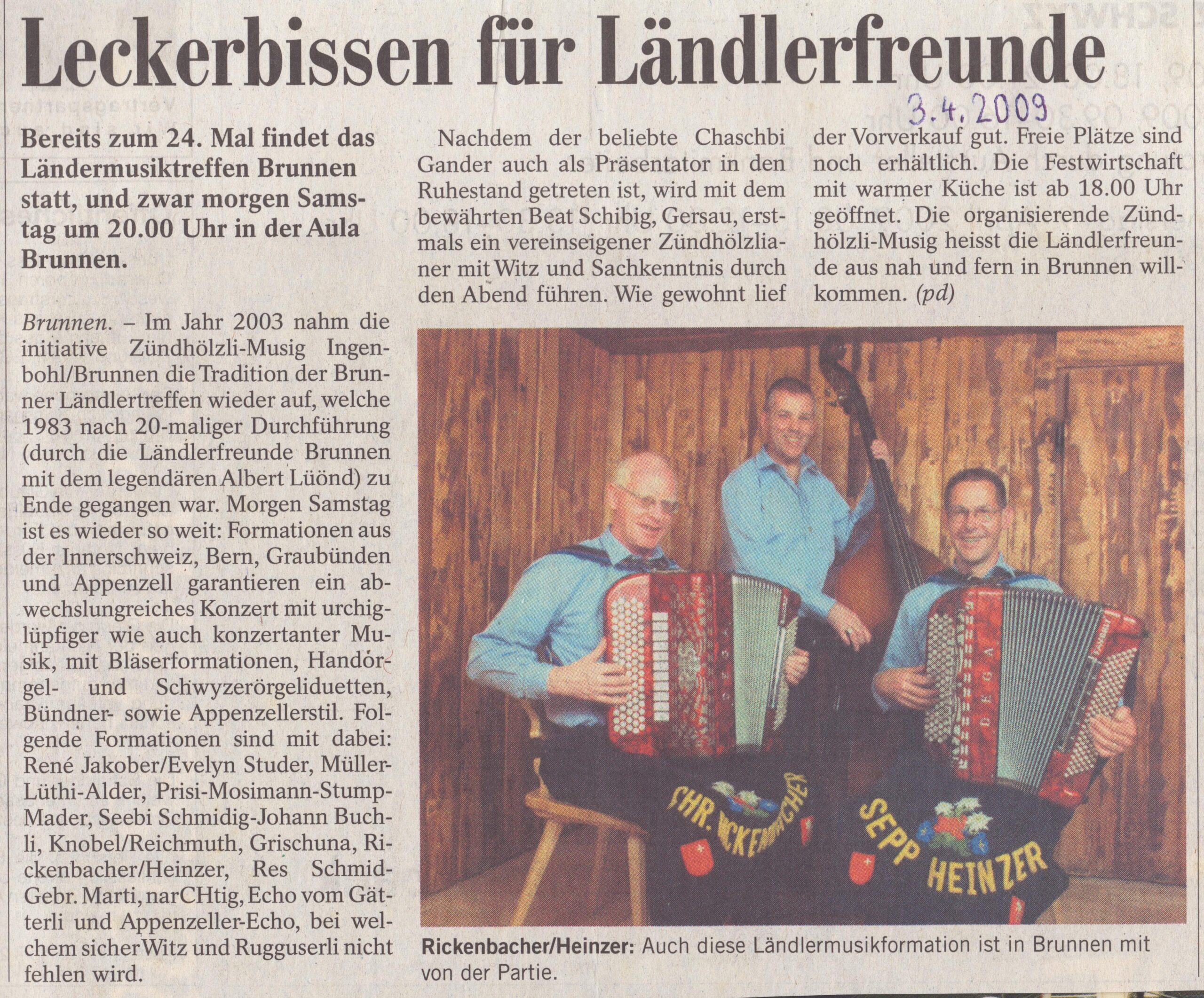 Musiktreffen Brunnen
Brunnen, Bote der Urschweiz, 2009, Ze129