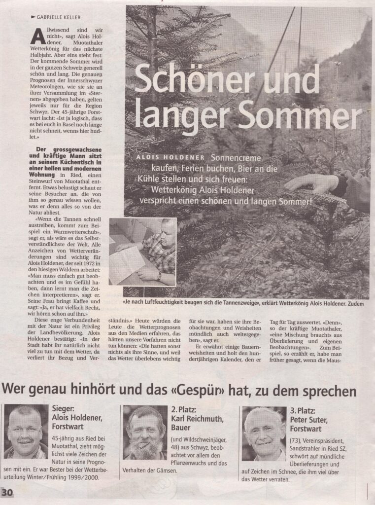 Reportage
Gabrielle Keller, Coop Zeitung, 2000, Ze132