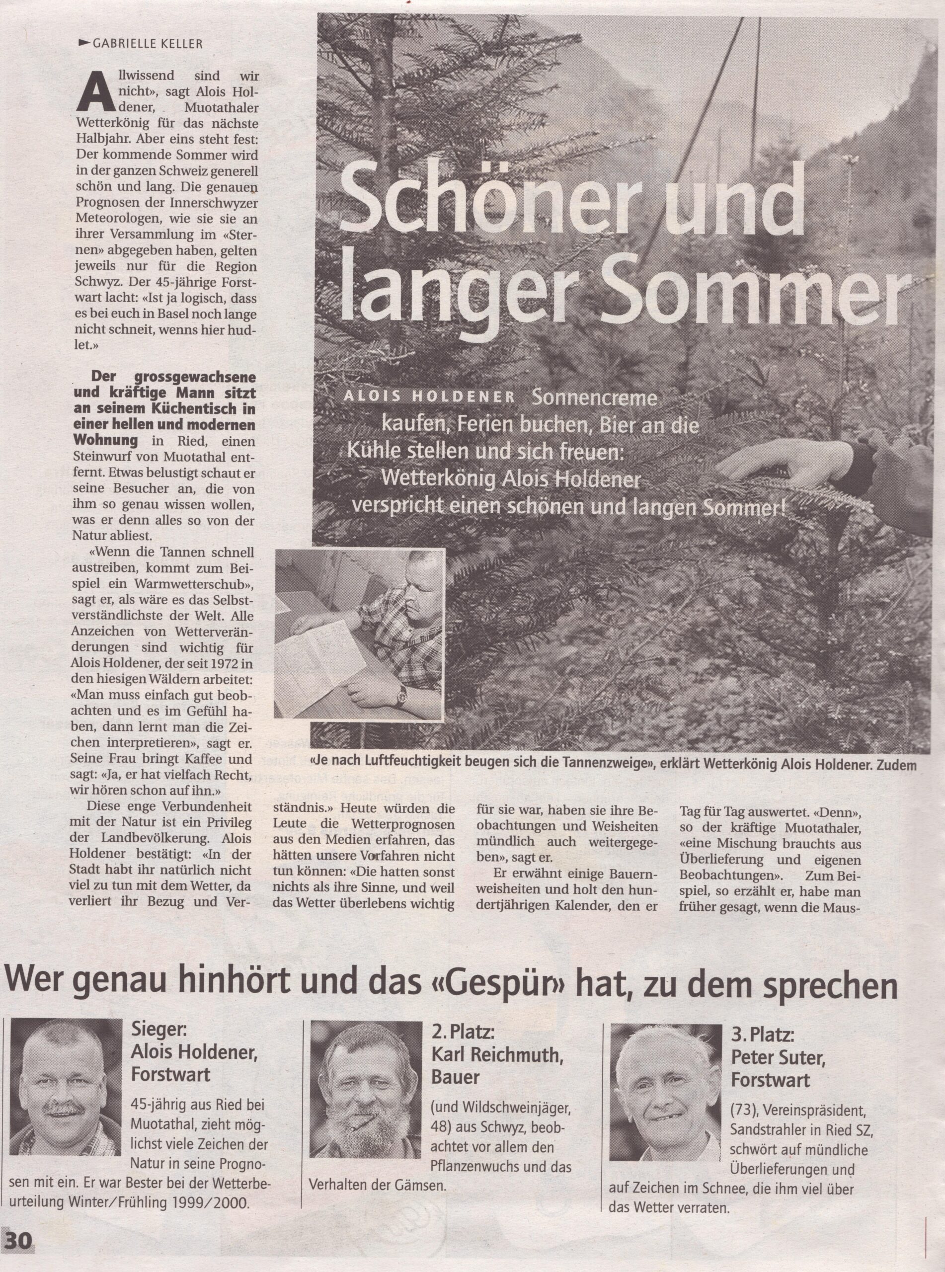 Reportage
Gabrielle Keller, Coop Zeitung, 2000, Ze132