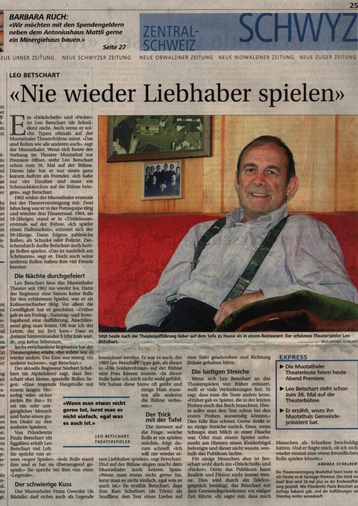 Leo Betschart
Andrea Schelbert, Schwyzer Zeitung, 2005, Ze135