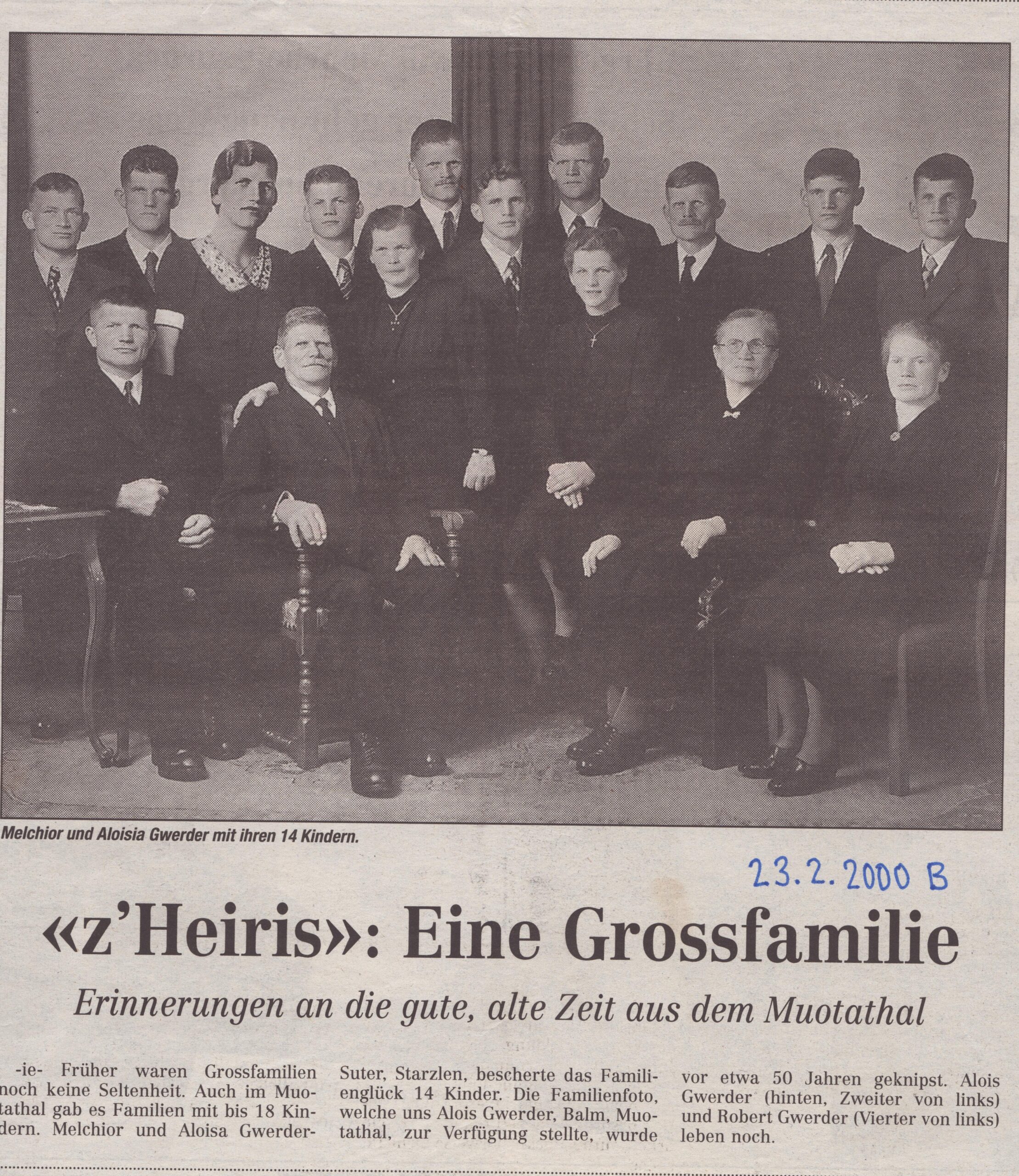 Erinnerung an früher 1950
Ernst Immoos, Bote der Urschweiz, 2000, Ze139