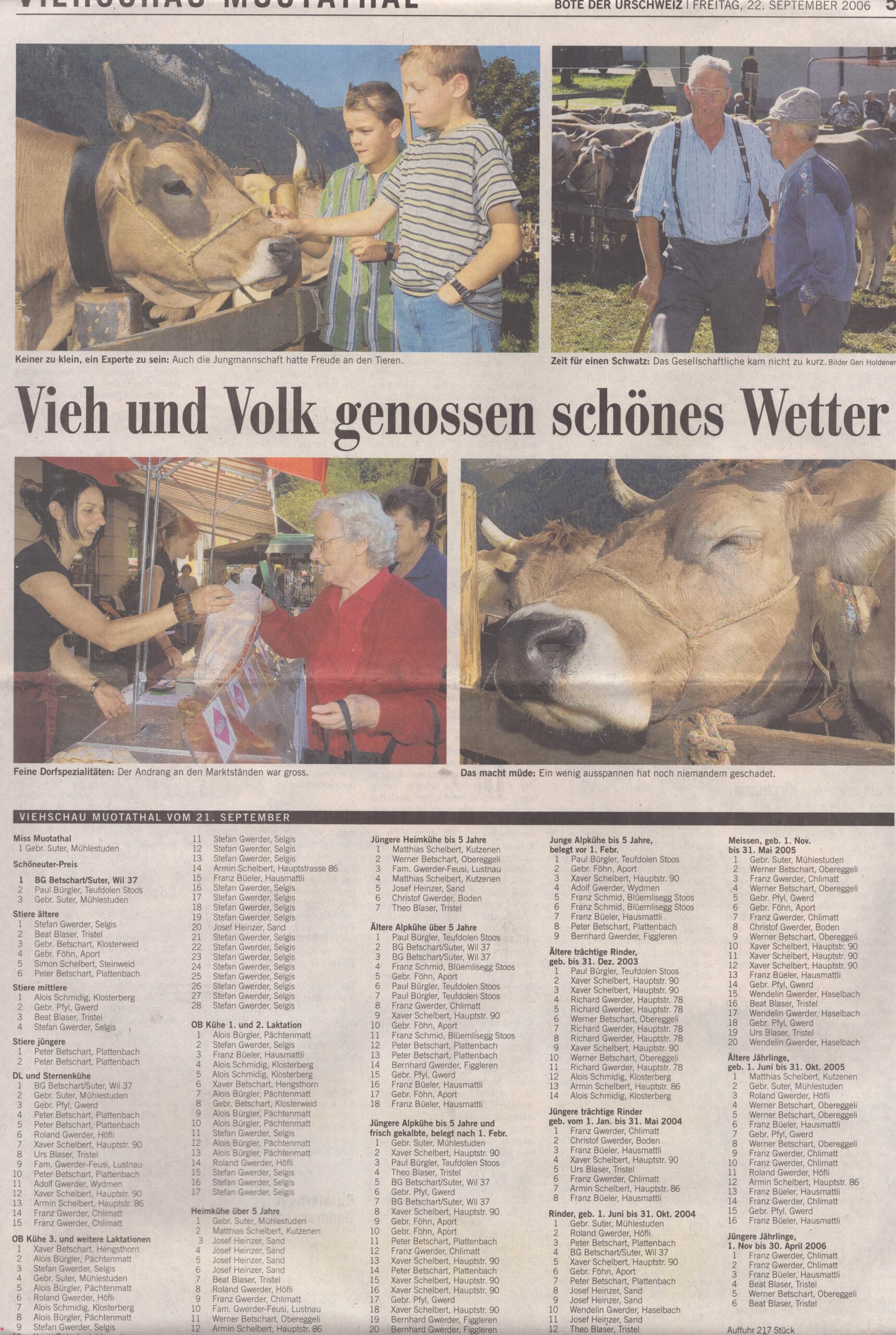 Viehmarkt Muotathal
Bote, Bote der Urschweiz, 2006, Ze148