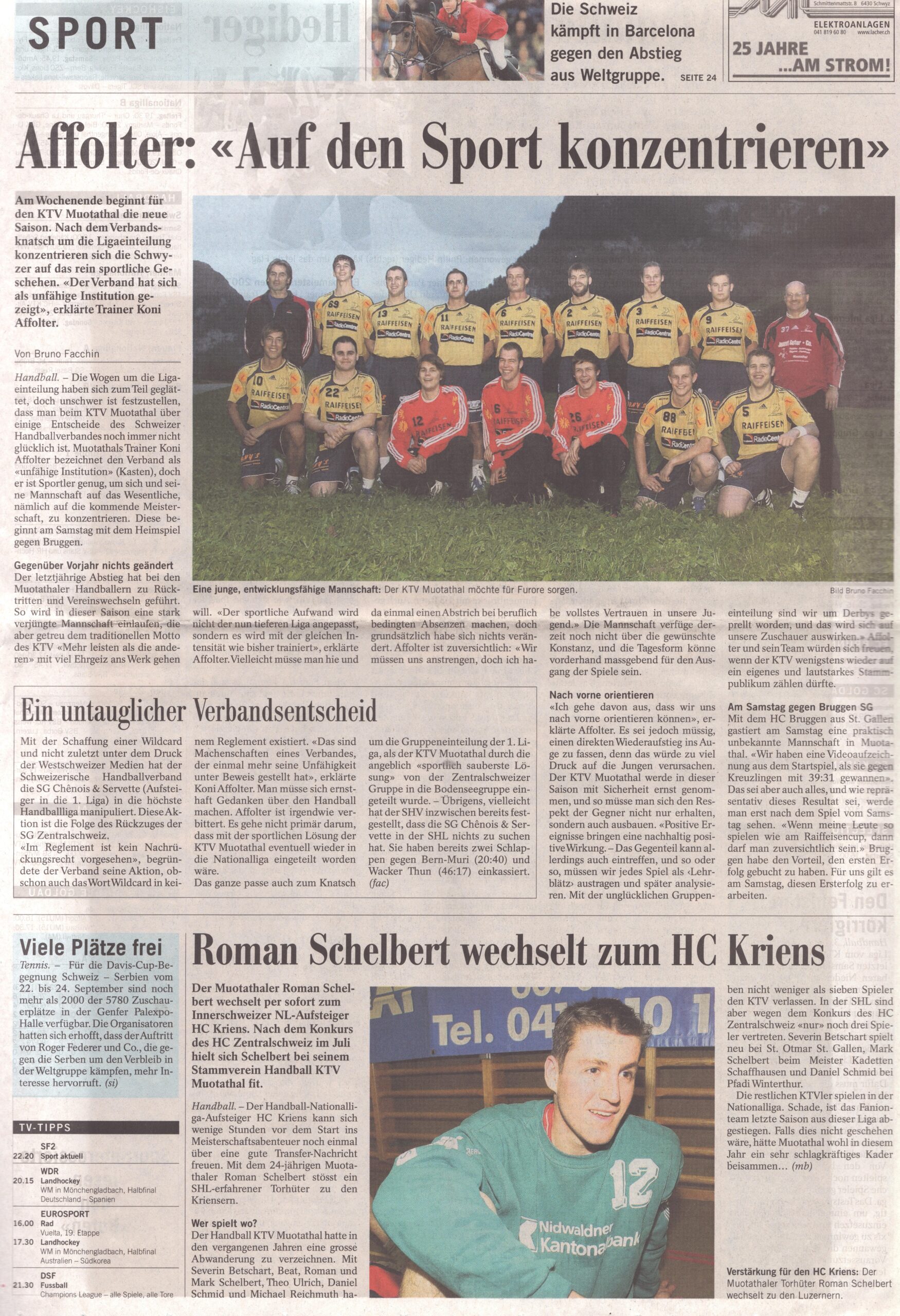 KTV Muotathal
Bruno Facchin, Bote der Urschweiz, 2006, Ze150