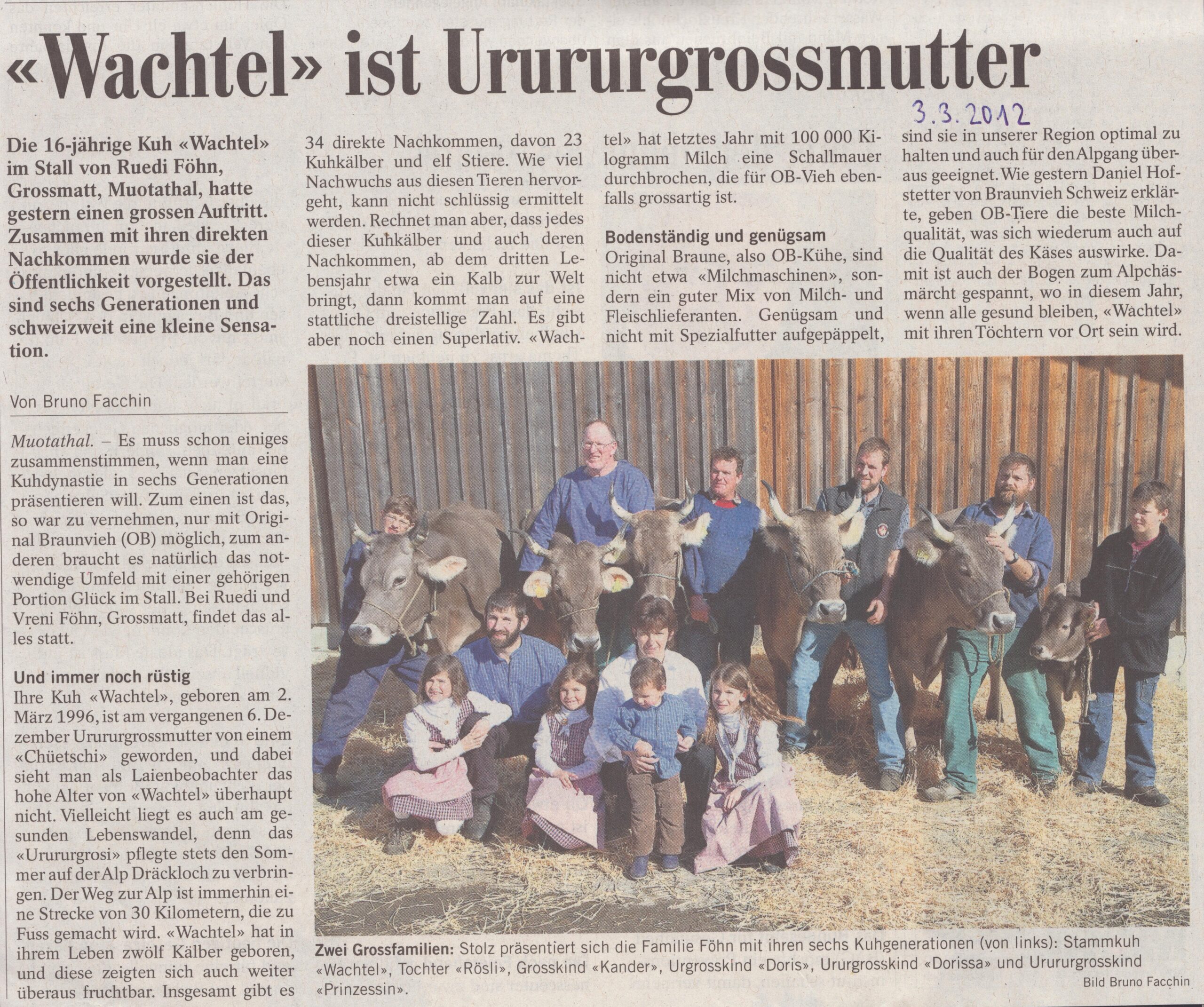 Ruedi Föhn, Grossmatt
Bruno Facchin, Bote der Urschweiz, 2012, Ze152