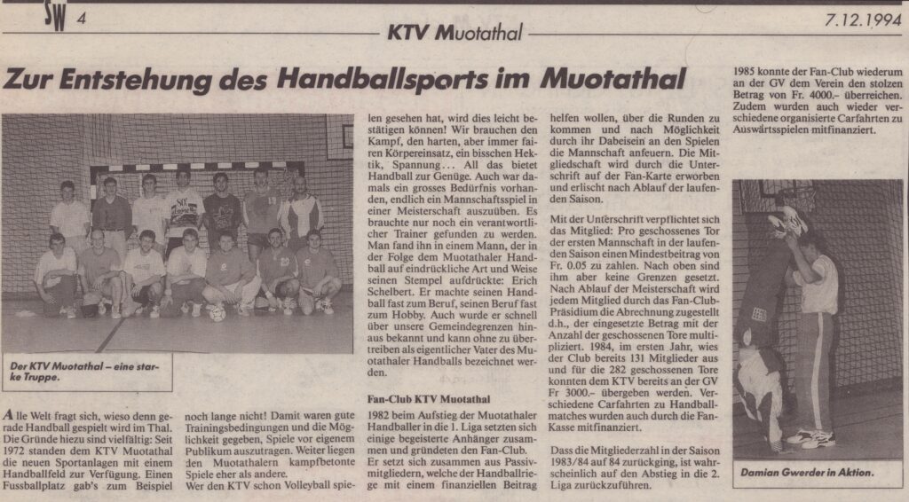KTV Muotathal
Autor nicht bekannt, Schwyzer Woche, 1994, Ze156