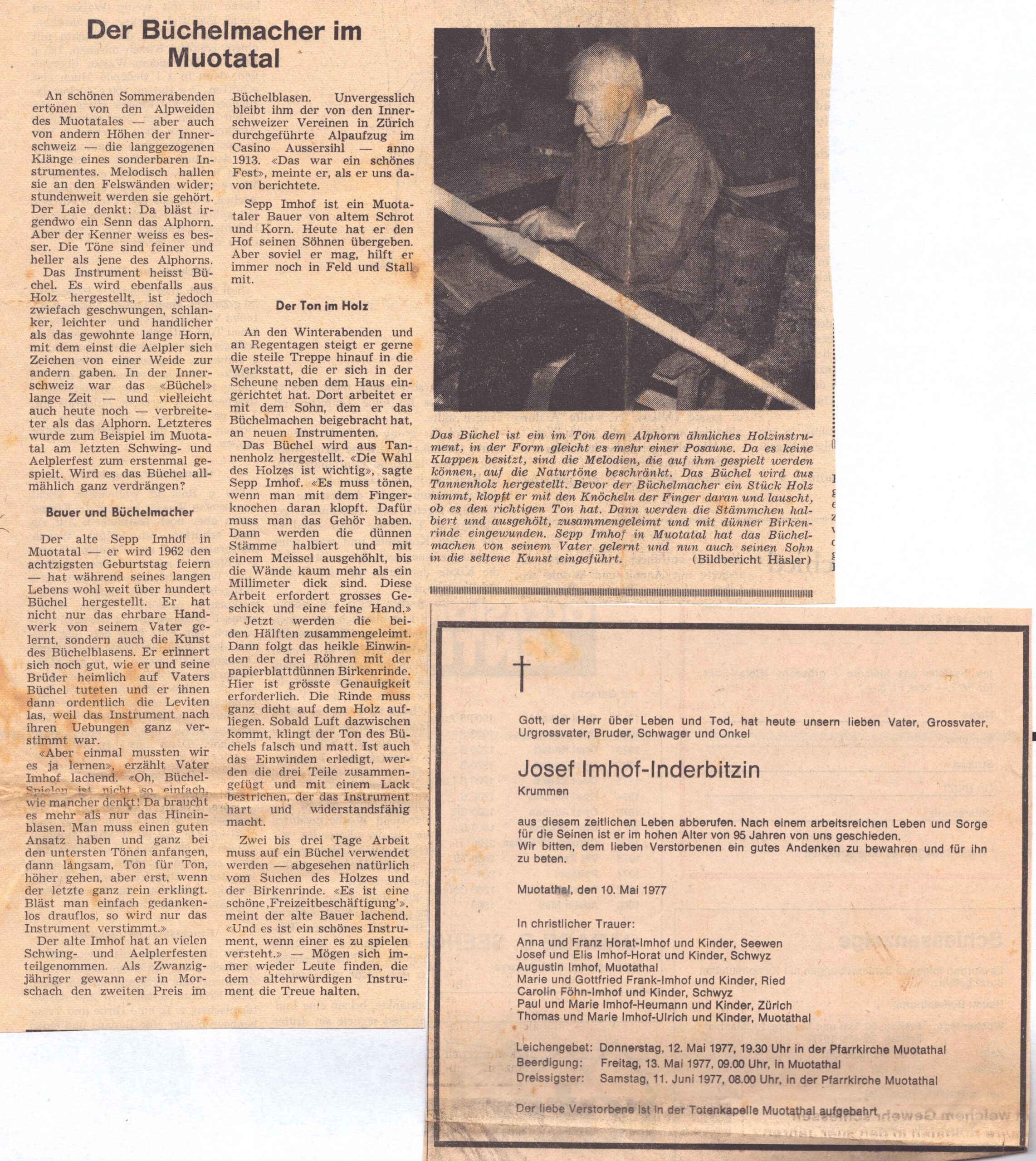 Josef Imhof, Krummen
Häsler, Verlag nicht bekannt, 1977, Ze157