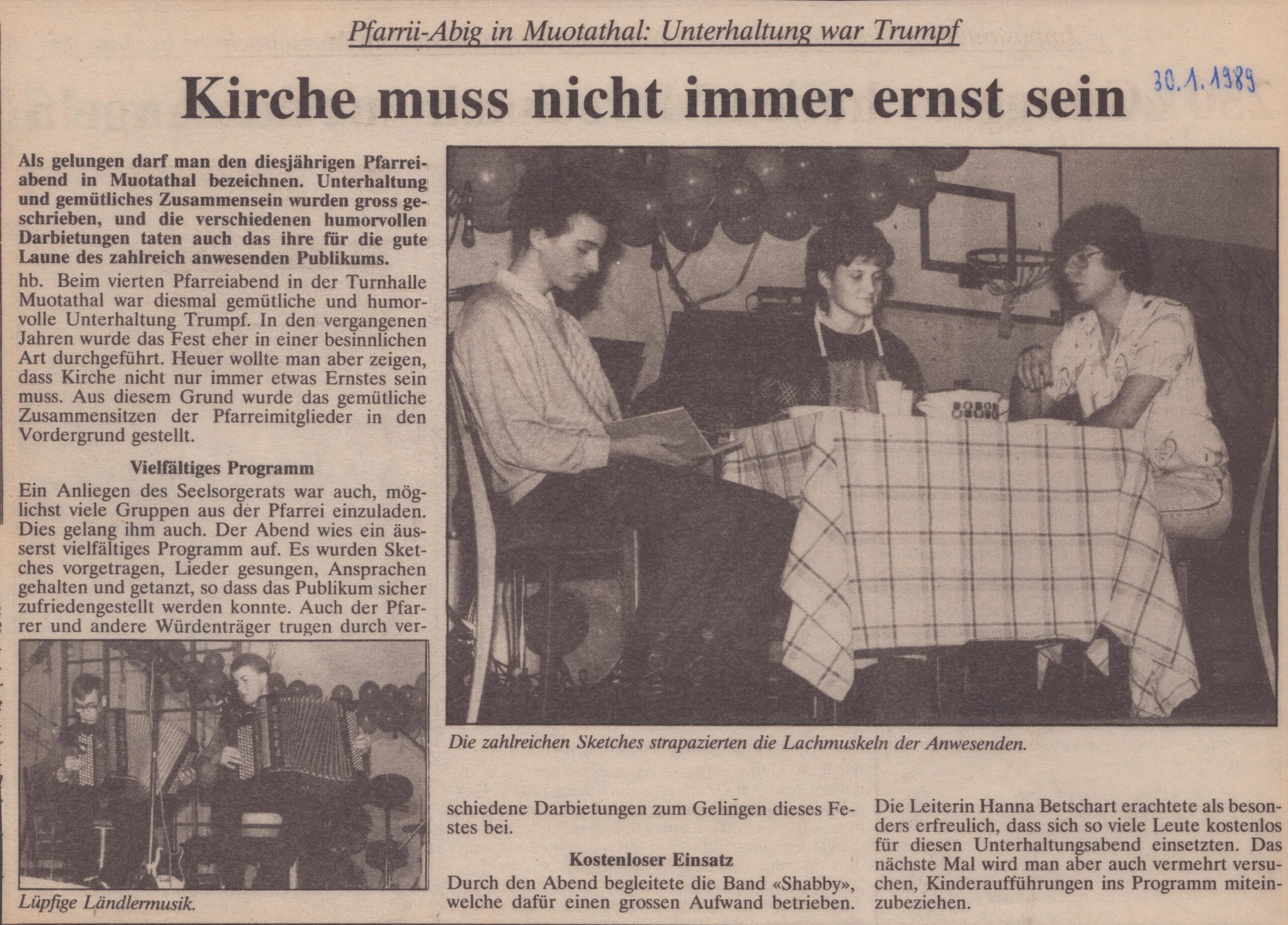 Pfarrei-Abend
hb, Bote der Urschweiz, 1989, Ze170