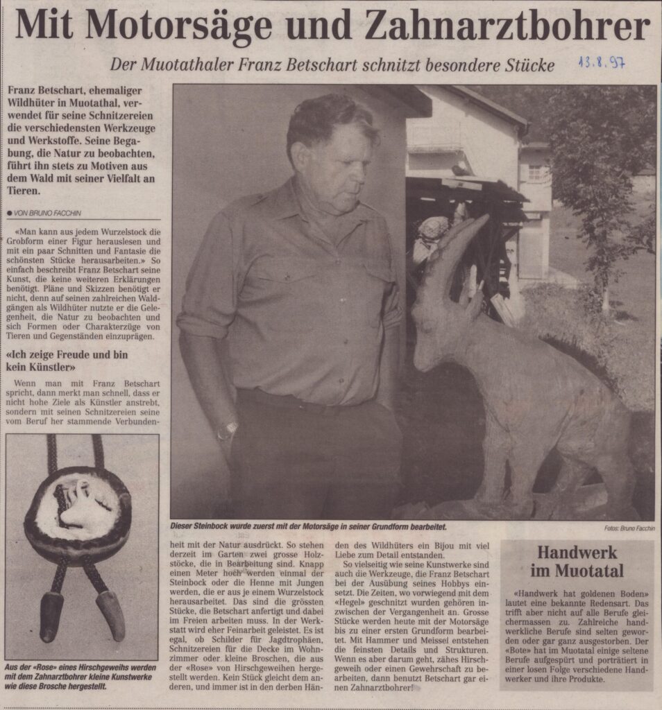 Franz Betschart
Bruno Facchin, Bote der Urschweiz, 1997, Ze175