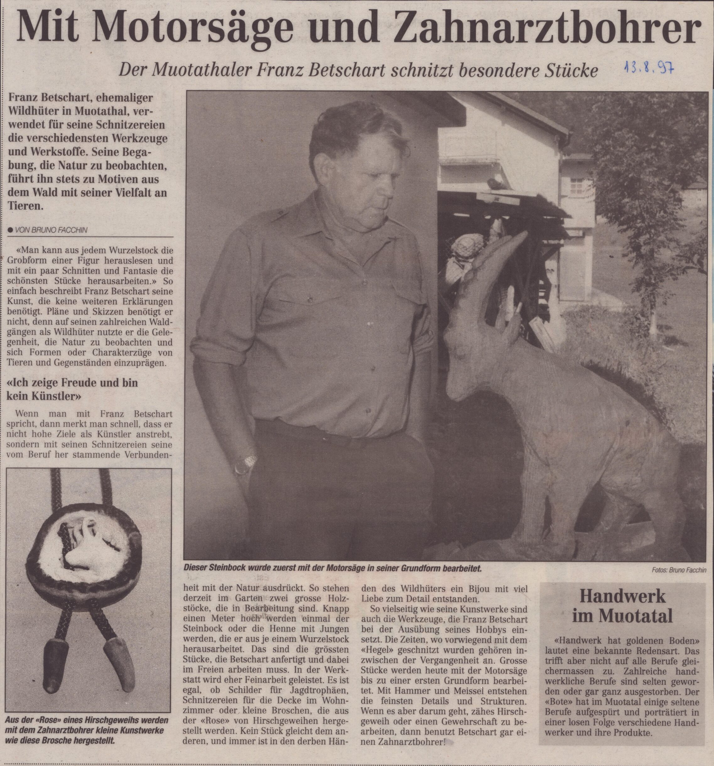 Franz Betschart
Bruno Facchin, Bote der Urschweiz, 1997, Ze175