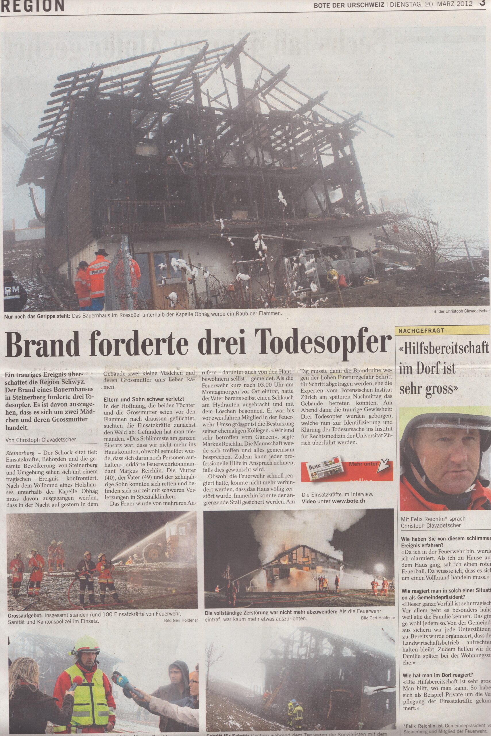 Steinerberg
Christoph Clavadetscher, Bote der Urschweiz, 2012, Ze178