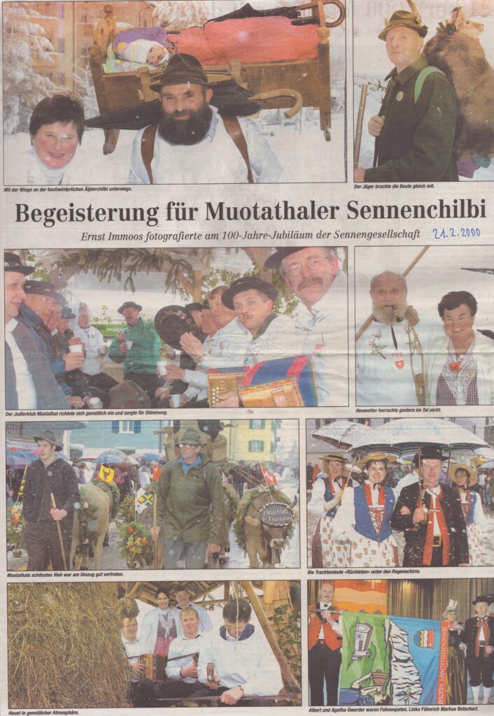 100 Jahre Jubiläum
Ernst Immoos, Bote der Urschweiz, 2000, Ze182