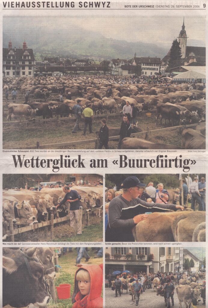 Ausstellung Schwyz
Franz Steinegger, Bote der Urschweiz, 2006, Ze184