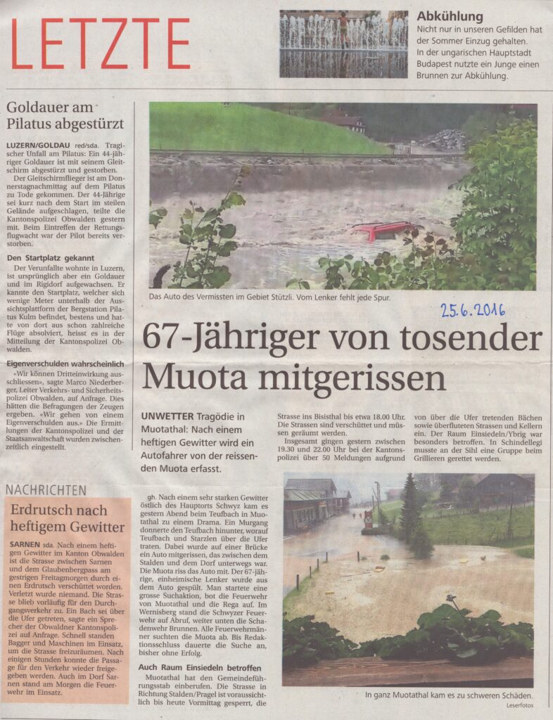 R. Schelbert vermisst
gh, Bote der Urschweiz, 2016, Ze211