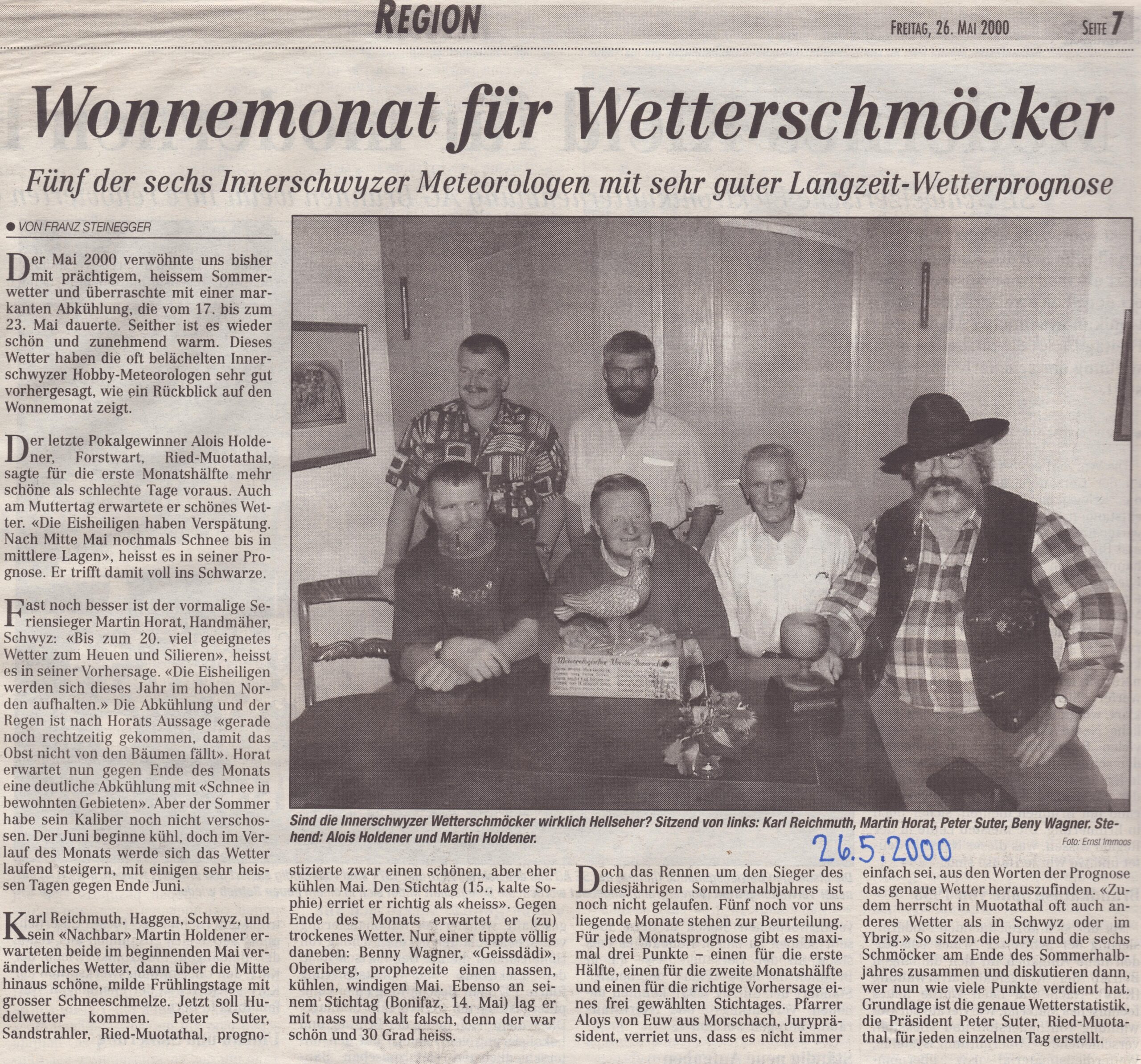 gute Prognosen
Franz Steinegger, Bote der Urschweiz, 2000, Ze214